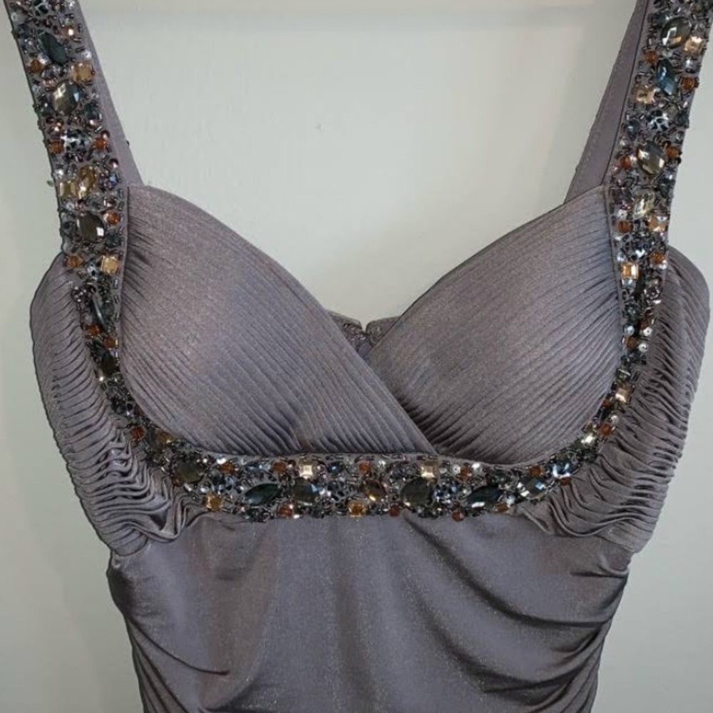 JS Boutique Ruched Dress Gray